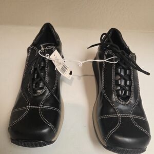 Xhilaration Black Sneakers with Lace-Up Design